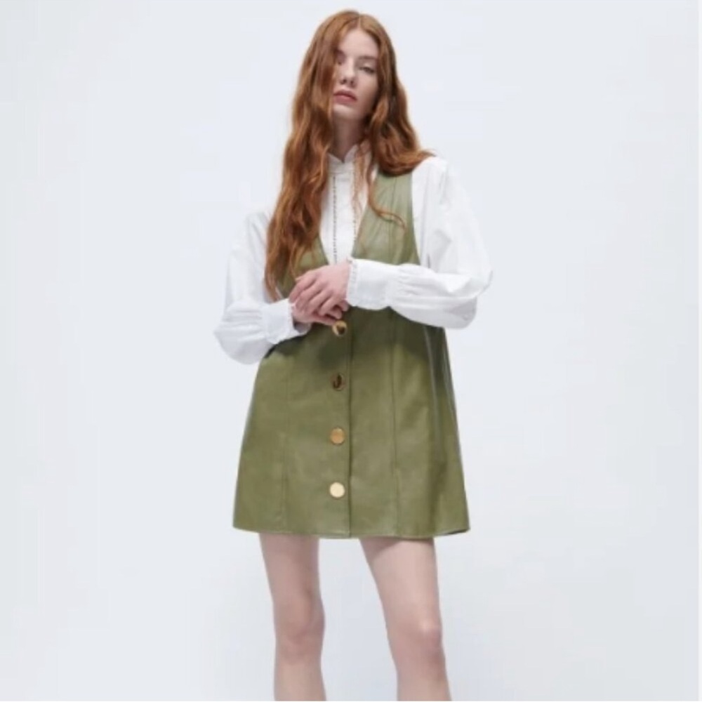 Zara faux leather vest